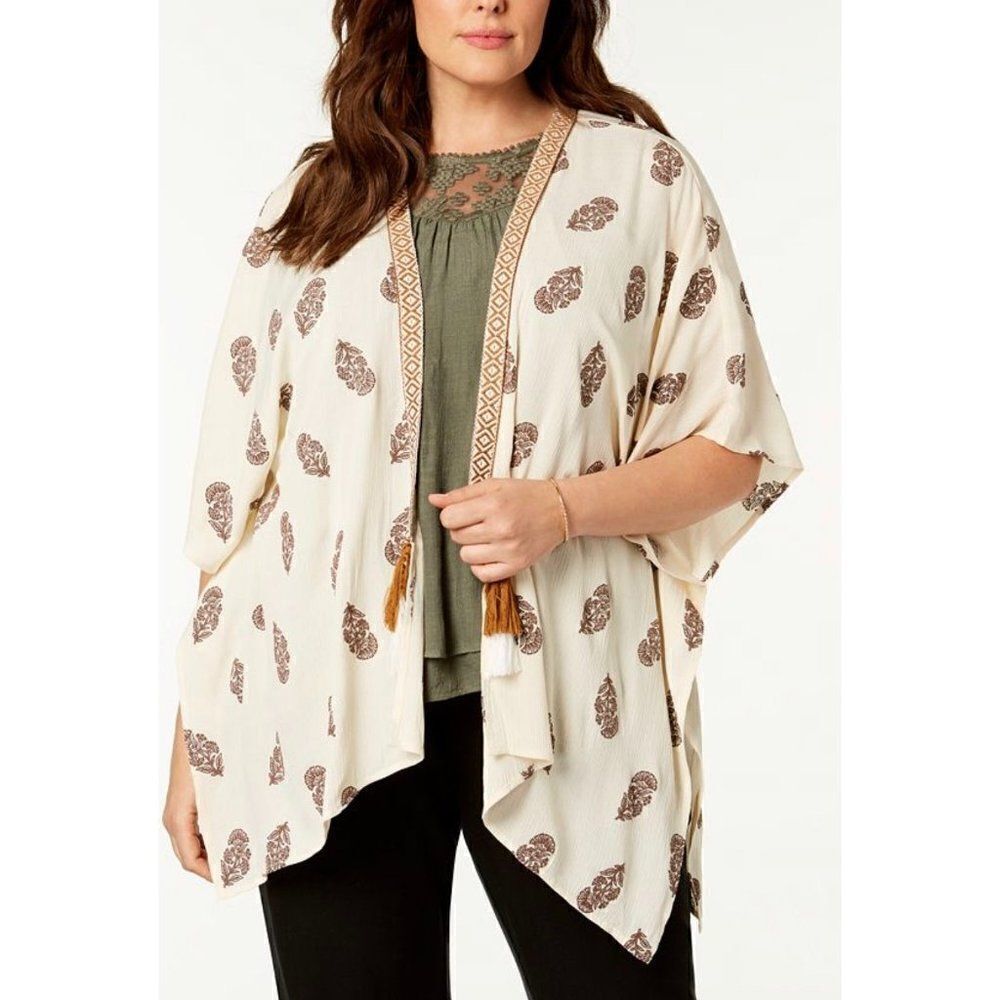 Style & Co Open Front Kimono Cardigan Size S
